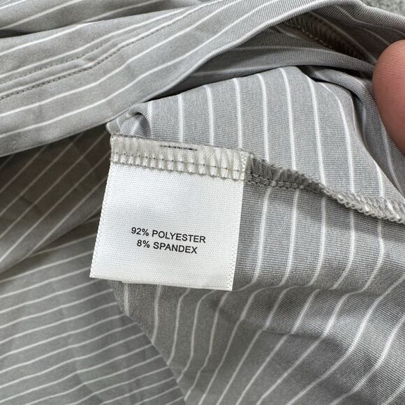 Peter Millar Shirt Men's L Grey Polo Short Sleeve Performance Summer Comfort - Picture 7 of 9